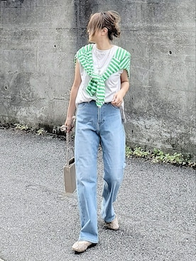 「Lee」｜「アイテム（パンプス）」を使った、&りっちさん（レディース・154cm）の夏コーディネート