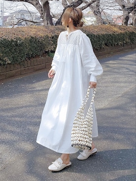 「ふんわり」｜&りっちさん（レディース・154cm）の春コーディネート