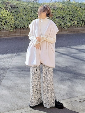 「ファーベスト」｜「アイテム（アナログ腕時計）」を使った、&りっちさん（レディース・154cm）の冬コーディネート