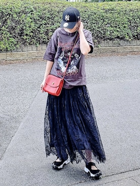 「COACH（コーチ）のアイテム」を使った、&りっちさん（レディース・154cm）の夏コーディネート