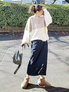 「CENE（セネ）のアイテム」を使った、&りっちさん（レディース・154cm）の冬コーディネート