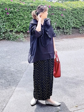 「ikka（イッカ）のアイテム」を使った、&りっちさん（レディース・154cm）の夏コーディネート