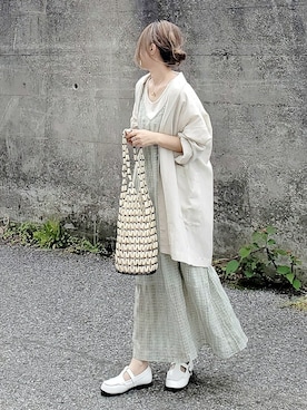「夏アウター」｜&りっちさん（レディース・154cm）の春コーディネート