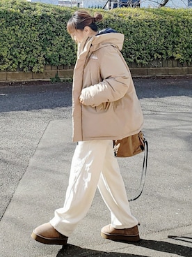 「アイテム（ダウンジャケット/コート）」を使った、&りっちさん（レディース・154cm）の冬コーディネート