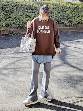 「ikka（イッカ）のアイテム」を使った、&りっちさん（レディース・154cm）の冬コーディネート