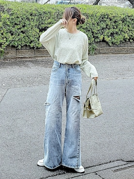 &りっちさん（レディース・154cm）の春コーディネート