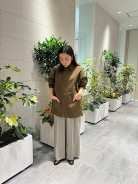 「アイテム（その他アウター、ブラウン系）」を使った、yumiさん（レディース・150cm）の秋コーディネート