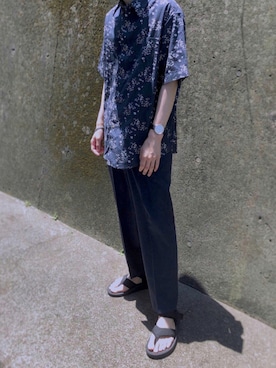 「UNIQLO U」｜うみさん（メンズ・170cm）の夏コーディネート