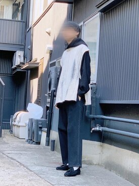 「Steven Alan」｜「アイテム（スリッポン）」を使った、うみさん（メンズ・170cm）の春コーディネート