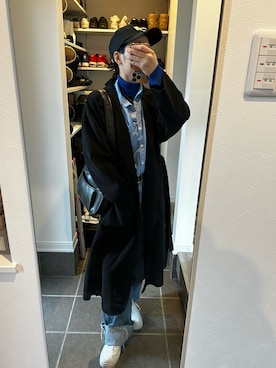 「coca（coca）（コカ）のアイテム（その他アウター）」を使った、ここなっつさん（レディース・163cm）の冬コーディネート