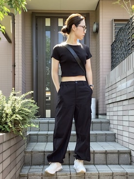 「ストリート女子」｜「アイテム（腕時計）」を使った、ここなっつさん（レディース・163cm）の秋コーディネート