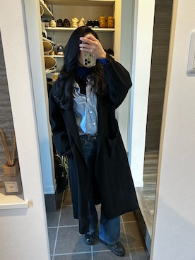 「coca（coca）（コカ）のアイテム（その他アウター）」を使った、ここなっつさん（レディース・163cm）の冬コーディネート