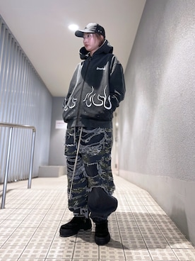 「DANKE SCHON（ダンケシェーン）のアイテム（帽子）」を使った、HARU.さん（レディース・157cm）の冬コーディネート