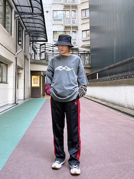 「DANKE SCHON（ダンケシェーン）のアイテム（帽子）」を使った、HARU.さん（レディース・157cm）の春コーディネート