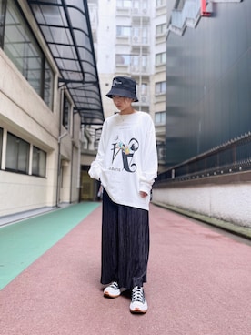 「A4A（エーフォーエー）のアイテム」を使った、HARU.さん（レディース・157cm）の秋コーディネート