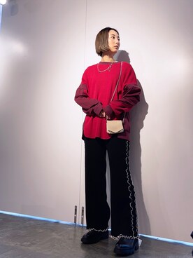 「EACH.（イーチ）のアイテム（パンツ）」を使った、HARU.さん（レディース・157cm）の秋コーディネート