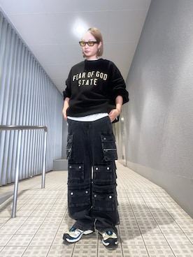 「FOG ESSENTIALS（エフオージーエッセンシャルズ）のアイテム」を使った、HARU.さん（レディース・157cm）の秋コーディネート