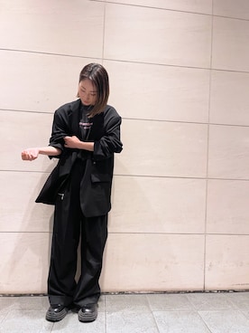 「DANKE SCHON（ダンケシェーン）のアイテム（テーラードジャケット）」を使った、HARU.さん（レディース・157cm）の冬コーディネート