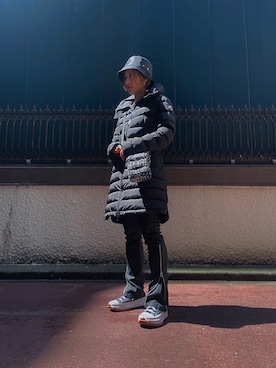 「MONCLER（モンクレール）のアイテム（ジャケット/アウター）」を使った、HARU.さん（レディース・157cm）の秋コーディネート