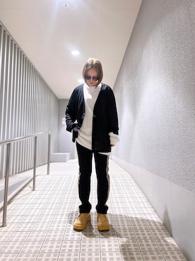 「A4A（エーフォーエー）のアイテム」を使った、HARU.さん（レディース・157cm）の冬コーディネート
