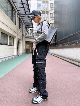 「DANKE SCHON（ダンケシェーン）のアイテム（帽子）」を使った、HARU.さん（レディース・157cm）の冬コーディネート