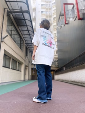 「A4A（エーフォーエー）のアイテム」を使った、HARU.さん（レディース・157cm）の春コーディネート