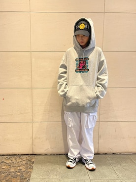 「FLAGSTUFF（フラグスタフ）のアイテム」を使った、HARU.さん（レディース・157cm）の春コーディネート