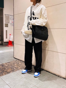 「ADER error（アーダーエラー）のアイテム（バッグ）」を使った、HARU.さん（レディース・157cm）の冬コーディネート