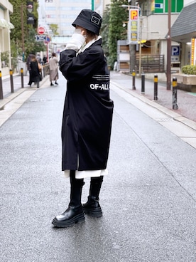 「WHITELAND（ホワイトランド）のアイテム（ハット）」を使った、HARU.さん（レディース・157cm）の冬コーディネート