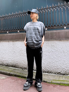 「DANKE SCHON（ダンケシェーン）のアイテム（帽子）」を使った、HARU.さん（レディース・157cm）の夏コーディネート