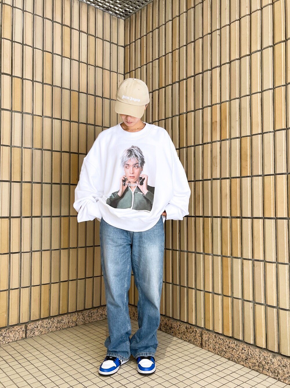 ジーンズに合う[パームエンジェルス]ロゴ スパンコール トップ Palm Angels（パームエンジェルス）デニムアイテム - FARFETCH