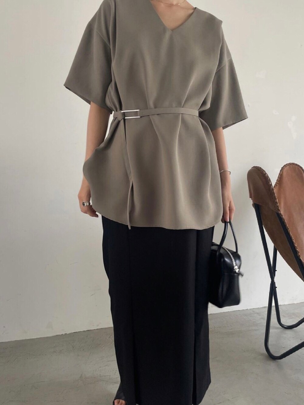 RIM.ARK（リムアーク）の「Relax belted tops（Tシャツ/カットソー