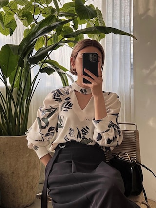 RIM.ARK（リムアーク）の「U-art choker blouse（シャツ
