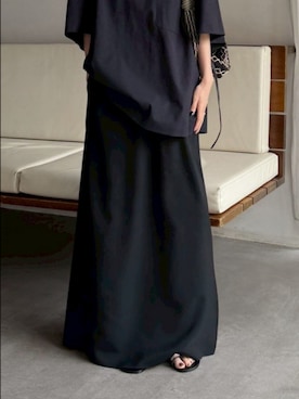 「黒」｜MariNakamuraさん（レディース・158cm）の春コーディネート