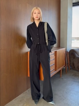 「RIM.ARK（リムアーク）のアイテム」を使った、MariNakamuraさん（レディース・158cm）の冬コーディネート