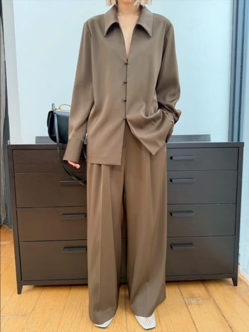 Open collar slim SH JK オープンカラースリムシャツジャケット