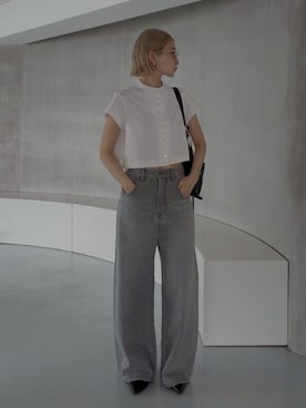 「RIM.ARK（リムアーク）のアイテム」を使った、MariNakamuraさん（レディース・158cm）の夏コーディネート