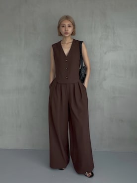 「RIM.ARK（リムアーク）のアイテム」を使った、MariNakamuraさん（レディース・158cm）の夏コーディネート