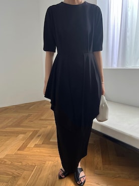RIM.ARK（リムアーク）の「Drape design cut dress（ワンピース）」 - WEAR