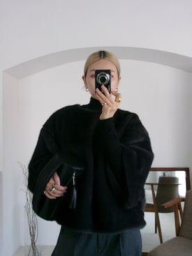 「アイテム（クラッチバッグ）」を使った、MariNakamuraさん（レディース・158cm・30代）の秋コーディネート