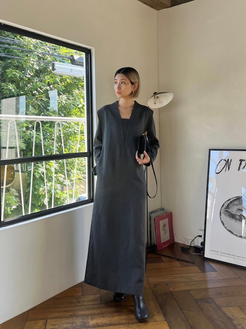 ワンピース RIM.ARK Satin long OP RIM.ARK（リムアーク）の「Satin long OP（ワンピース）」 - WEAR