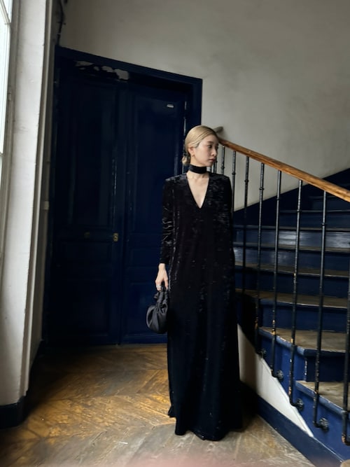 RIM.ARK（リムアーク）の「Crash velour classical dress