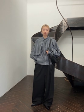 MariNakamuraさんの「Covered sleeves SH カバードスリーブスシャツ」を使ったコーディネート