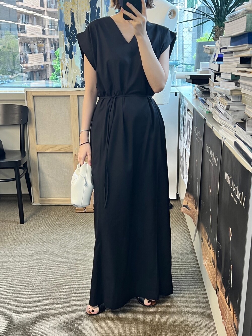 RIM.ARK（リムアーク）の「Cuff sleeve straight OP（ワンピース