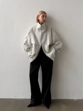 「アイテム（ナイロンジャケット）」を使った、MariNakamuraさん（レディース・158cm）の春コーディネート