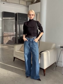 パンツ RIM.ARK Middle straight blue denim RIM.ARK | Middle straight blue denim (WIDE ) |RIM.ARK ONLINE STORE