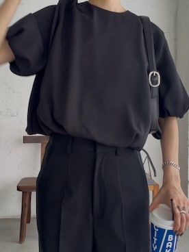 「RIM.ARK（リムアーク）のアイテム」を使った、MariNakamuraさん（レディース・158cm）の夏コーディネート