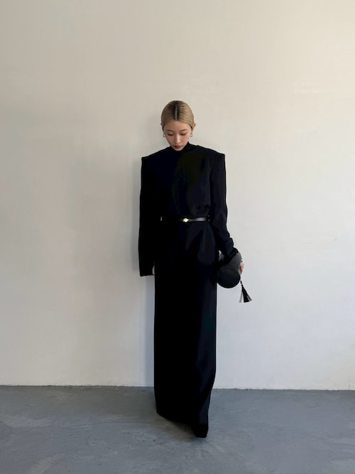 Stone motif leather belt ストーンモチーフレザーベルト（ベルト