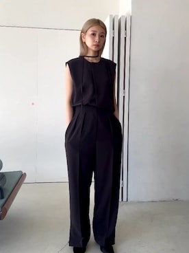 「RIM.ARK（リムアーク）のW cloth string tops ダブルクロスストリングトップス（シャツ/ブラウス）」を使った、MariNakamuraさん（レディース・158cm・30代）の夏コーディネート