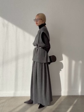 「アイテム（ファッション雑貨）」を使った、MariNakamuraさん（レディース・158cm・30代）の冬コーディネート